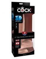Фаллоимитатор на присоске,с мошонкой, 9 Triple Density Cock with Balls, King Cock Plus 
