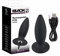 Анальная вибровтулка, Black Velvets, M, черная 