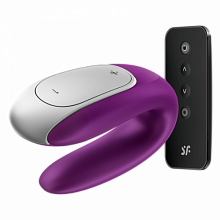 Вибратор для пар с пультом дистанционного управления Satisfyer Double Fun, фиолетовый 
