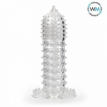 Насадка на пенис со стимулирующим рельефом CRYSTAL SLEEVE L 130 мм D 35  
