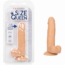 Фаллоимитатор с реалистичной мошонкой «SIZE QUEEN 6», цвет телесный