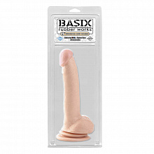 Фаллоимитатор на присоске Basix Rubber Works 9 Suction Cup Dong, телесный