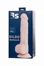 Фаллоимитатор RealStick Silicone Matthew M , телесный, 24,5 см