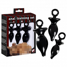 Набор анальных втулок Anal Training Set черный 