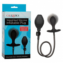 Расширяющаяся анальная пробка Weighted Silicone Inflatable Plug 