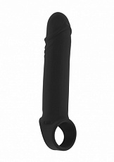 Увеличивающая насадка на пенис No.31 - Stretchy Penis Extension - черная