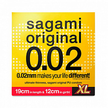 Презервативы Sagami Original 002 Extra Large полиуретановые, увеличенного размера, 1 шт.