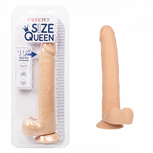 Фаллоимитатор с реалистичной мошонкой «SIZE QUEEN 10"/25.5cm», цвет телесный