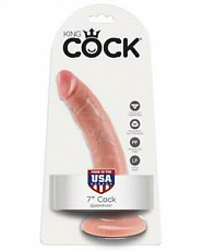 King Cock 7" Фаллоимитатор телесный, L=17.8см, d=4.1см 